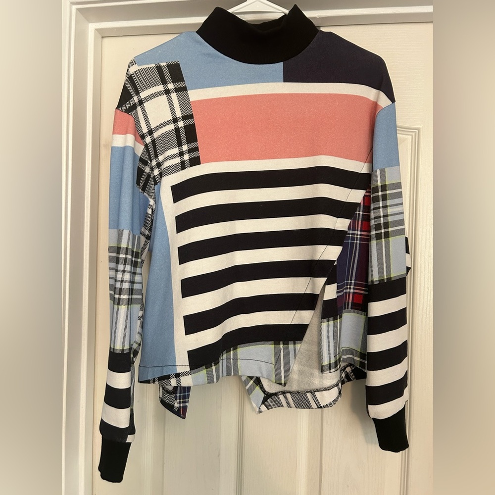 ASOS RECLAIMED VINTAGE MULTI PATTERN SWEATER SZ 6